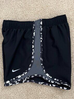 Nike Tempo Athletic Shorts • Size X-Small • Black/Gray/White/Flowers